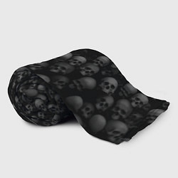 Плед флисовый Композиция из черепов - Dark, цвет: 3D-велсофт — фото 2