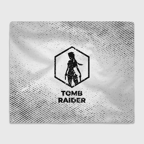 Плед Tomb Raider с потертостями на светлом фоне / 3D-Велсофт – фото 1