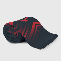 Плед флисовый Красный символ Assassins Creed на темном фоне со с, цвет: 3D-велсофт — фото 2