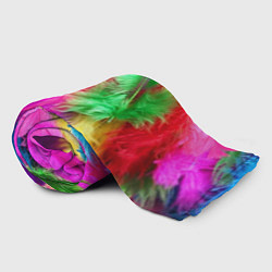 Плед флисовый Яркие разноцветные перья, цвет: 3D-велсофт — фото 2