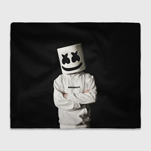 Плед Marshmello на чёрном фоне / 3D-Велсофт – фото 1