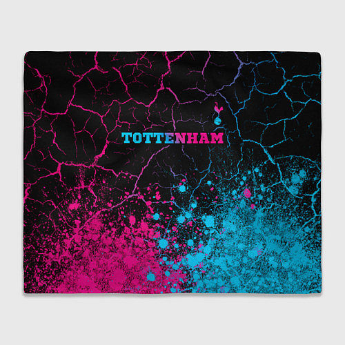 Плед Tottenham - neon gradient: символ сверху / 3D-Велсофт – фото 1