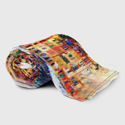 Плед флисовый Картина красочный город, цвет: 3D-велсофт — фото 2