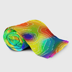 Плед флисовый Разноцветная абстрактная композиция, цвет: 3D-велсофт — фото 2