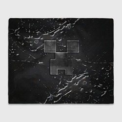 Плед флисовый Minecraft black, цвет: 3D-велсофт