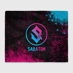 Плед флисовый Sabaton - neon gradient, цвет: 3D-велсофт