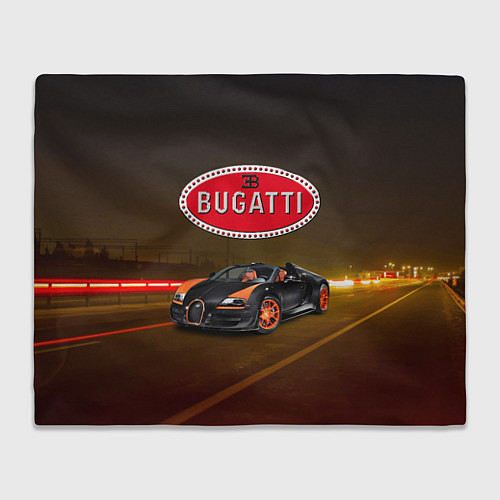 Плед Bugatti на ночной дороге / 3D-Велсофт – фото 1