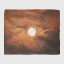 Плед флисовый Бронзовое солнце, цвет: 3D-велсофт