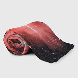 Плед флисовый Красный туман, царапины и краски, цвет: 3D-велсофт — фото 2