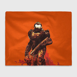 Плед флисовый Думгай с головой - Doom, цвет: 3D-велсофт