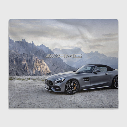 Плед Mercedes AMG V8 Biturbo cabriolet - mountains / 3D-Велсофт – фото 1