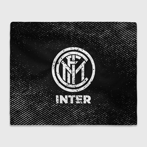 Плед Inter с потертостями на темном фоне / 3D-Велсофт – фото 1