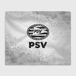 Плед флисовый PSV с потертостями на светлом фоне, цвет: 3D-велсофт
