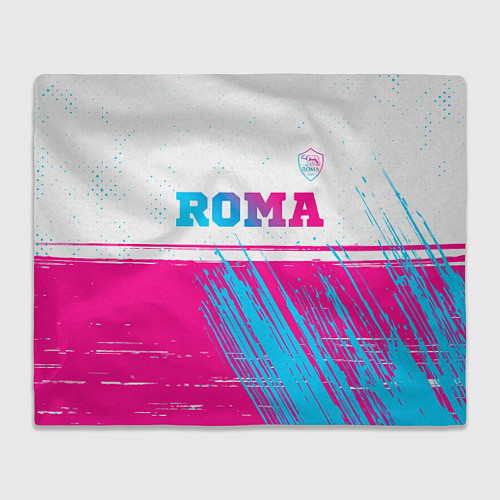 Плед Roma neon gradient style: символ сверху / 3D-Велсофт – фото 1