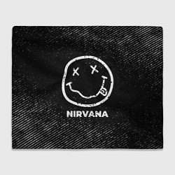 Плед Nirvana с потертостями на темном фоне