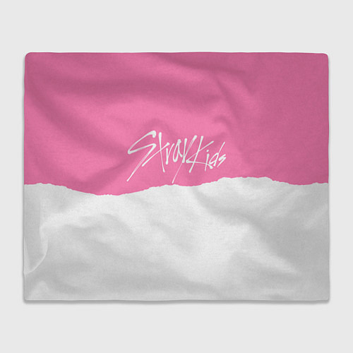 Плед Stray Kids pink and white / 3D-Велсофт – фото 1