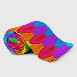 Плед флисовый Разноцветные перья, цвет: 3D-велсофт — фото 2