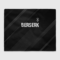 Плед флисовый Berserk glitch на темном фоне: символ сверху, цвет: 3D-велсофт