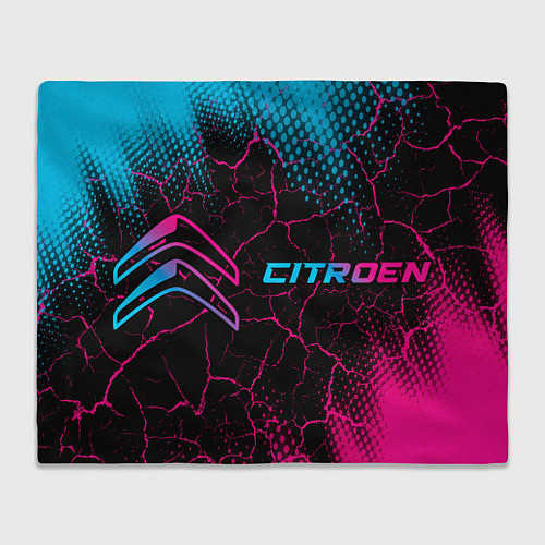 Плед Citroen - neon gradient: надпись и символ / 3D-Велсофт – фото 1