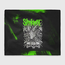 Плед Slipknot green logo