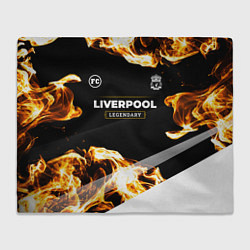 Плед флисовый Liverpool legendary sport fire, цвет: 3D-велсофт