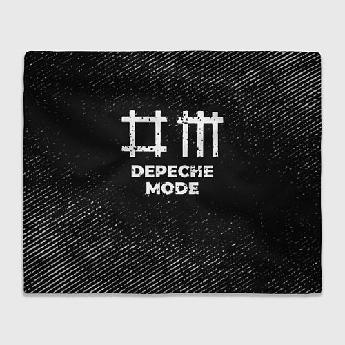 Плед Depeche Mode с потертостями на темном фоне / 3D-Велсофт – фото 1