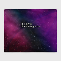Плед флисовый Tokyo Revengers gradient space, цвет: 3D-велсофт