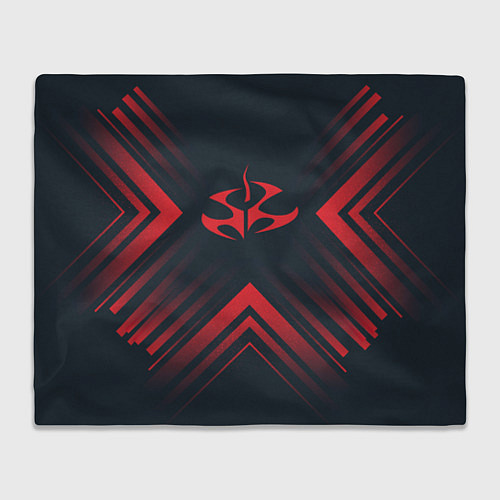 Плед Красный символ Hitman на темном фоне со стрелками / 3D-Велсофт – фото 1