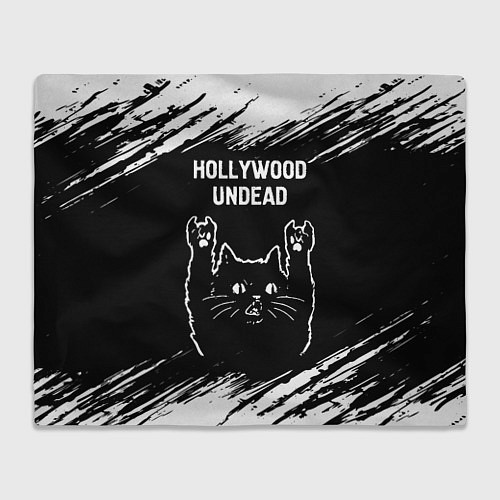 Плед Группа Hollywood Undead и рок кот / 3D-Велсофт – фото 1