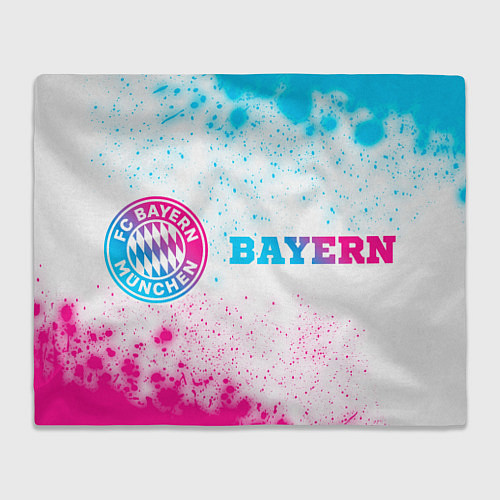 Плед Bayern neon gradient style: надпись и символ / 3D-Велсофт – фото 1