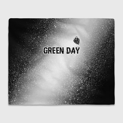 Плед Green Day glitch на светлом фоне: символ сверху / 3D-Велсофт – фото 1