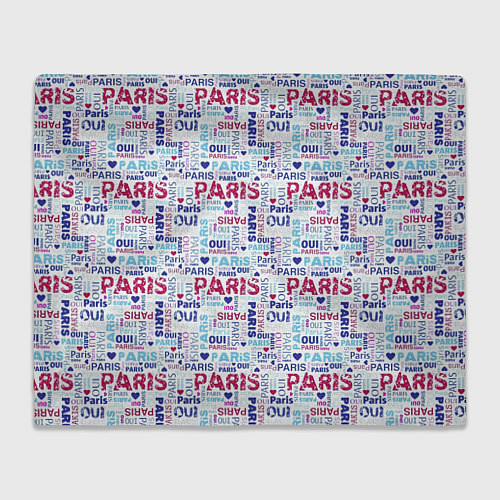 Плед Парижская бумага с надписями - текстура / 3D-Велсофт – фото 1