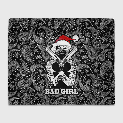 Плед Bad girl with guns in a bandana / 3D-Велсофт – фото 1