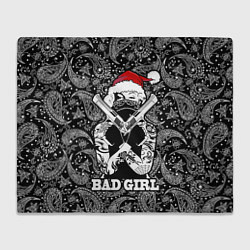 Плед Bad girl with guns in a bandana