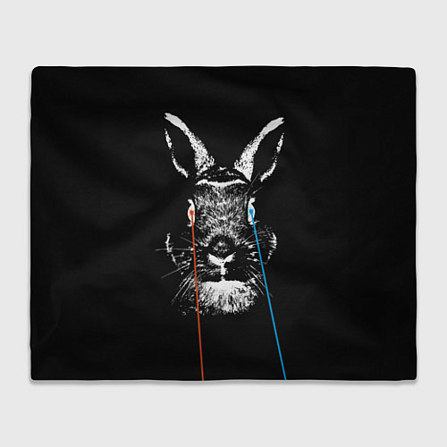 Плед Черный кролик стреляет лазерами из глаз / 3D-Велсофт – фото 1