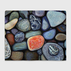 Плед флисовый Цветные камушки, цвет: 3D-велсофт