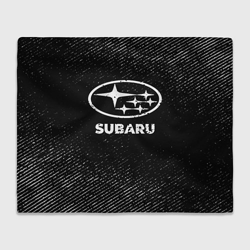 Плед Subaru с потертостями на темном фоне / 3D-Велсофт – фото 1