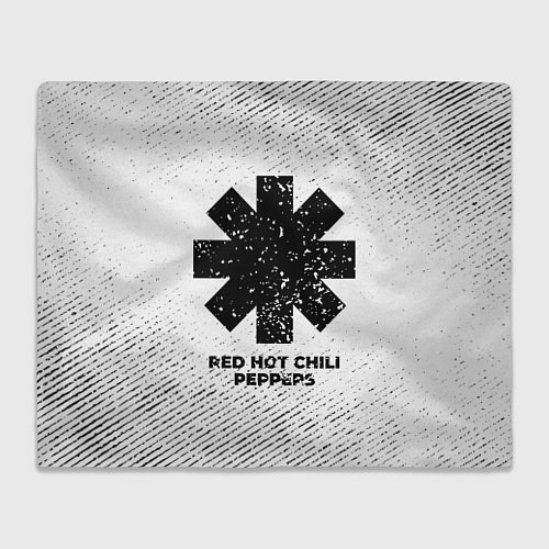 Плед Red Hot Chili Peppers с потертостями на светлом фо / 3D-Велсофт – фото 1