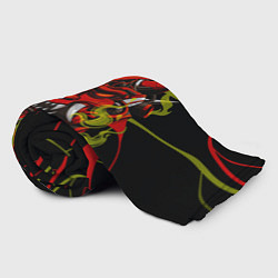 Плед флисовый Голова красного дъявола, цвет: 3D-велсофт — фото 2