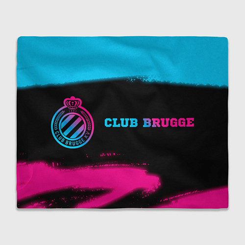 Плед Club Brugge - neon gradient: надпись и символ / 3D-Велсофт – фото 1