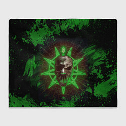 Плед флисовый Slipknot green star, цвет: 3D-велсофт