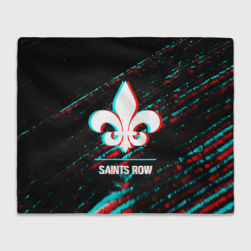 Плед Saints Row в стиле glitch и баги графики на темном / 3D-Велсофт – фото 1