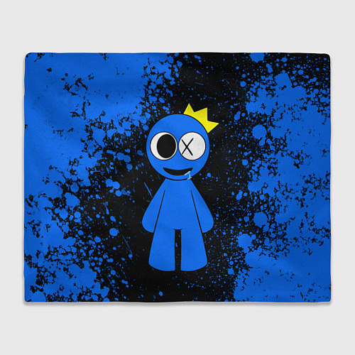 Плед Радужные друзья Синий - брызги краски / 3D-Велсофт – фото 1