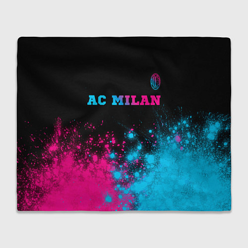 Плед AC Milan - neon gradient: символ сверху / 3D-Велсофт – фото 1