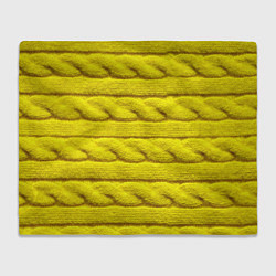 Плед флисовый Жёлтый свитер - Осень-Зима 2028, цвет: 3D-велсофт