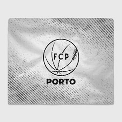 Плед флисовый Porto с потертостями на светлом фоне, цвет: 3D-велсофт