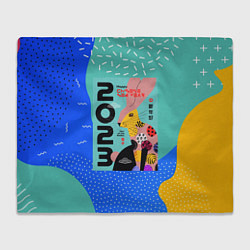 Плед флисовый 2023 - год кролика, цвет: 3D-велсофт