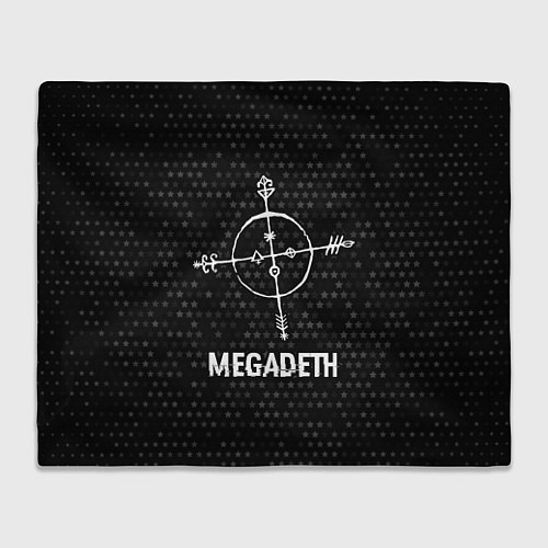 Плед Megadeth glitch на темном фоне / 3D-Велсофт – фото 1