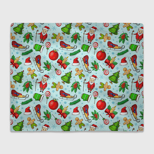 Плед Новогодний паттерн / 3D-Велсофт – фото 1