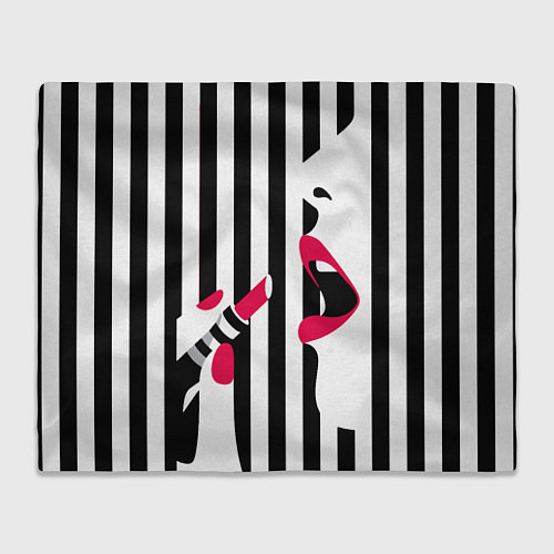 Плед Девушка красит губы / 3D-Велсофт – фото 1